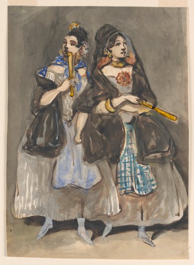 Zwei spanische Frauen beim Spaziergang von Constantin Guys