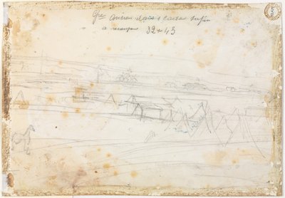 Kriegslager-Szene (verso) von Constantin Guys
