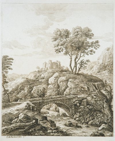 Landschaft mit Schloss von Copplestone Warre Bamfylde