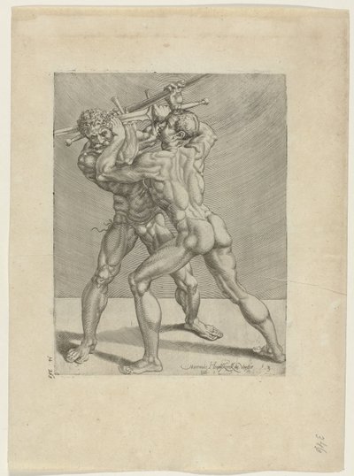 Zwei Schwertkämpfer von Cornelis Bos