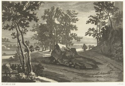 Baumreiche Landschaft mit Viehtreiber von Cornelis Brouwer