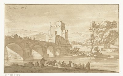 Ponte Molle bei Rom von Cornelis Brouwer