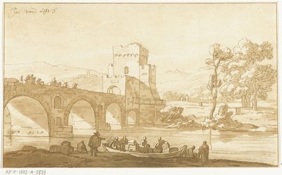 Ponte Molle bei Rom von Cornelis Brouwer