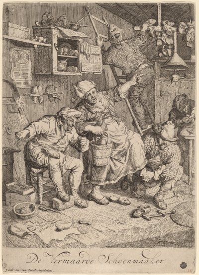 Der fröhliche Schuhmacher von Cornelis Dusart