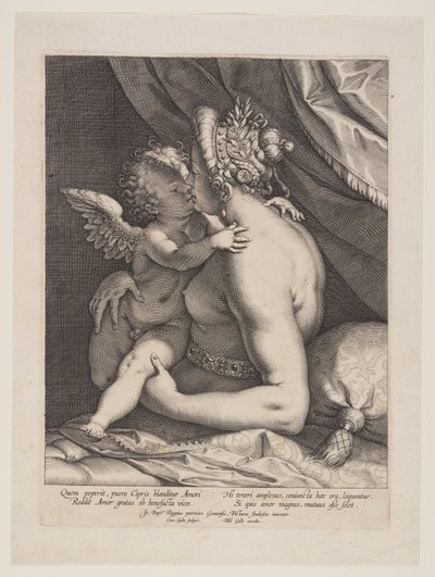 Venus und Amor von Cornelis Galle I