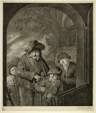 Der Drehorgelspieler von Cornelis Visscher