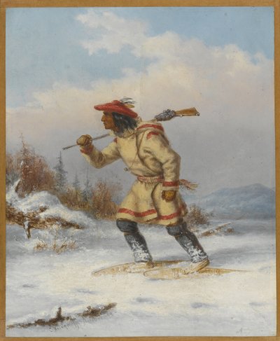 Auf der Spur des Elchs, ca. 1860 von Cornelius Krieghoff