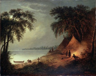 Indianische Bestattung von Cornelius Krieghoff