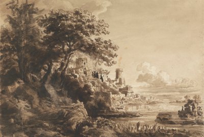 Landschaft mit Schloss von Cornelius Varley