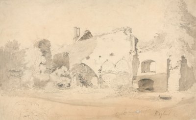 Raglan Castle von Cornelius Varley
