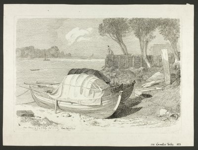 Angespülte Boote von Cornelius Varley