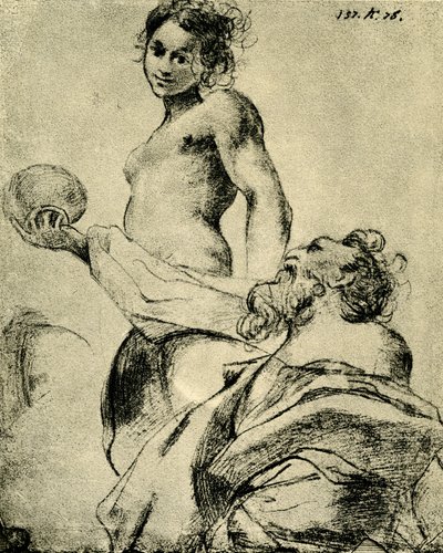 Studie zu einer Gruppe von Antonio da Correggio