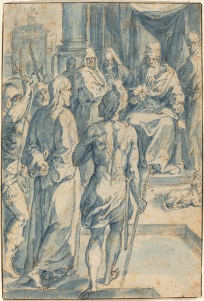Christus vor Kaiphas von Crispen van den Broecke