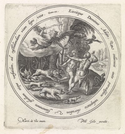 Vertreibung aus dem Paradies von Crispijn van de Passe (I)