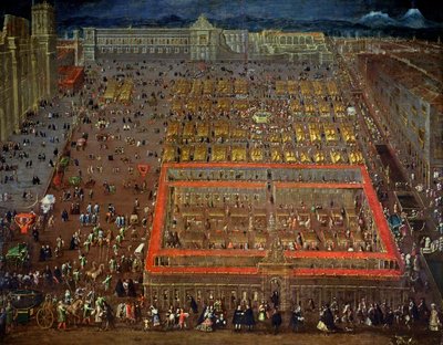 Zentralplatz von Mexiko-Stadt, 1695 von Cristobal de Villalpando