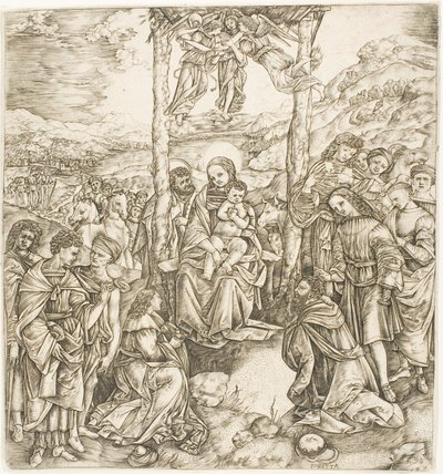 Die Anbetung der Könige von Cristofano Robetta