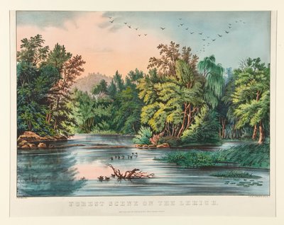 Waldszene am Lehigh von Currier and Ives