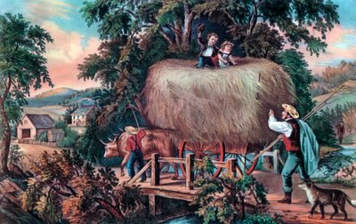 Heuernte, Die letzte Ladung, 1868 von Currier and Ives