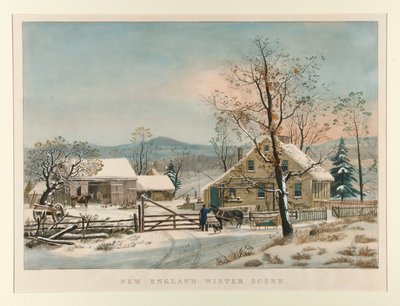 Neuengland-Winterszene von Currier and Ives