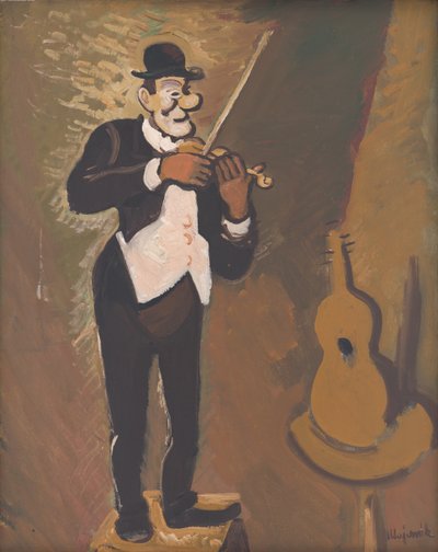 Clown spielt Geige von Cyprian Majernik