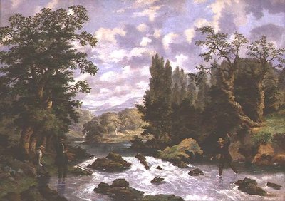 Angler spielen ihren Fang von D. the Younger Wolstenholme