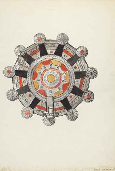 Geschnittener Zinn-Kerzenhalter von Dana Bartlett