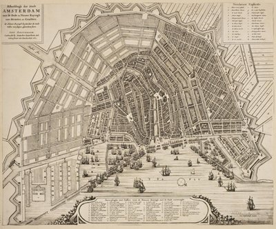 Grundriss von Amsterdam von Dancker Danckerts