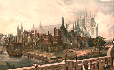 Westminster Hall und Abtei, um 1819 (nach J. Gendall) von Daniel Havell