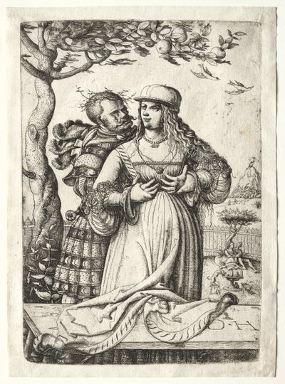 Soldat umarmt eine Frau von Daniel Hopfer