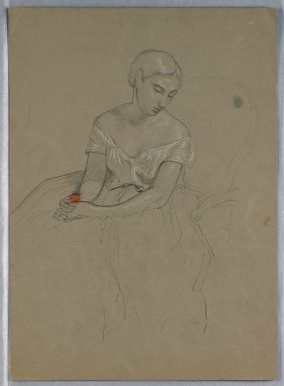 Studie für "Martha Washington Empfang" von Daniel Huntington