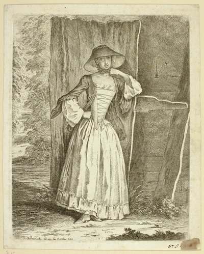 Miss Quantin stehend von Daniel Nikolaus Chodowiecki