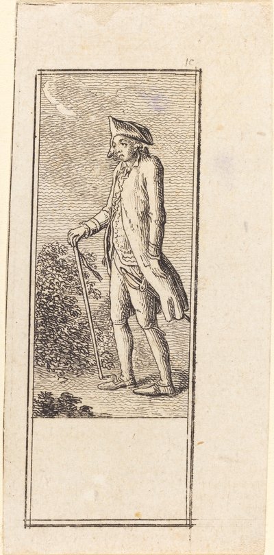 Junger Mann mit Stock von Daniel Nikolaus Chodowiecki