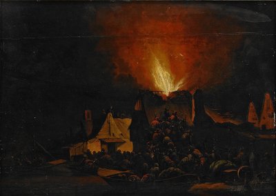 Nachtfeuer, 1660 von Daniel Vosmaer