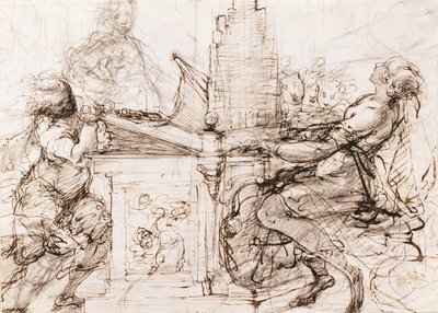 Heilige Cäcilia an der Orgel, 1620-1629 von Daniele Crespi