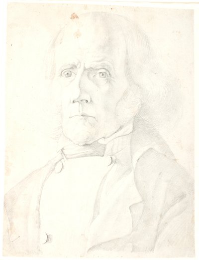 Ein alter Mann mit langem Haar von Dankvart Dreyer