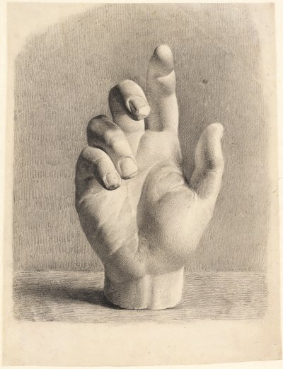 Eine Hand, nach Gips gezeichnet von Dankvart Dreyer