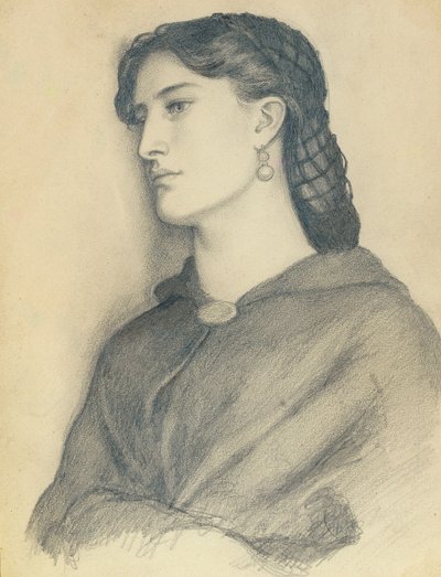 Studie von Aggie Manetti von Dante Gabriel Charles Rossetti