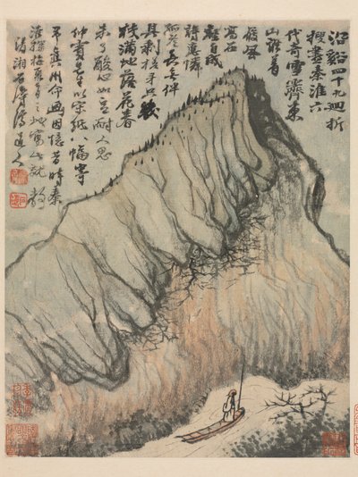 Erinnerungen an den Qinhuai-Fluss, Qing-Dynastie von Daoji Shitao
