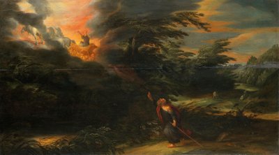 Die Himmelfahrt des Elija (II Könige 2:11-13) von David Colijns