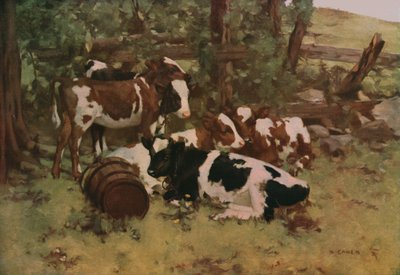 Zufriedenheit, um 1903, um 1930 von David Gauld