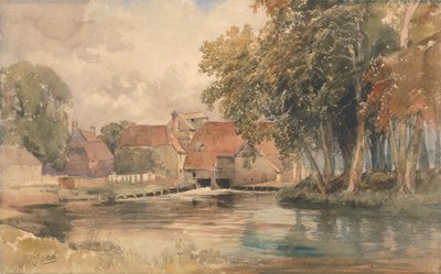 Bauernhaus am Fluss von David Hall McKewan