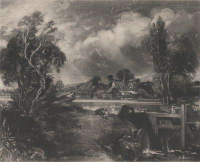 Eine Schleuse an der Stour, 1830 von David Lucas