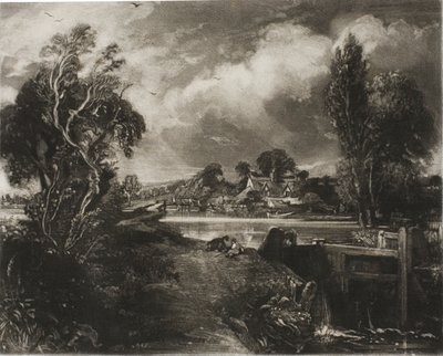 Eine Schleuse an der Stour, Suffolk von David Lucas