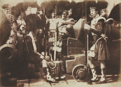 Schottische Garde am Edinburgh Castle von David Octavius Hill