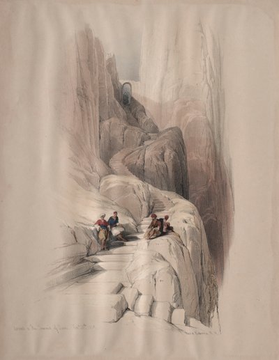 Aufstieg zum Gipfel des Sinai von David Roberts