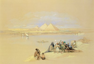 Ägypten, Gizeh, Pyramiden, von David Roberts von David Roberts