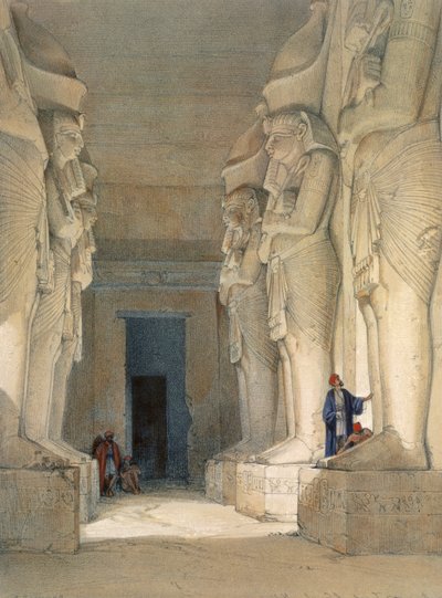 Ausgegrabener Tempel von Gyrshe, Nubien, 19. Jahrhundert von David Roberts
