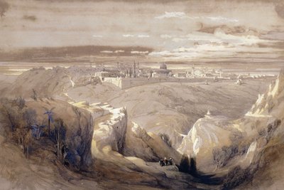Jerusalem von der Straße nach Bethanien von David Roberts
