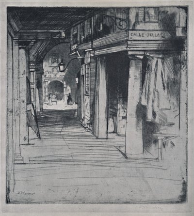 Calle Della Donna, um 1900, 1925 von David Young Cameron