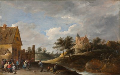 Landschaft mit tanzenden Bauern, ca. 1645-50 von David Teniers the Younger